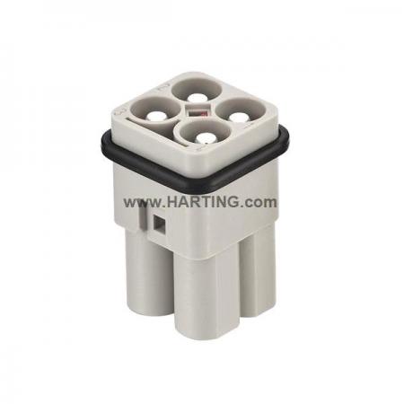 디바이스마트,커넥터/PCB > 산업/의료/방수 커넥터 > Han® 산업용 커넥터 > 인서트,하팅(HARTING),09120043051,제품시리즈: Han® Q / 터미네이션방법: 크림프 / 젠더: Male / 핀수: 4 / 정격 전류: 40A / 정격 전압: 830V / 규격: 3A