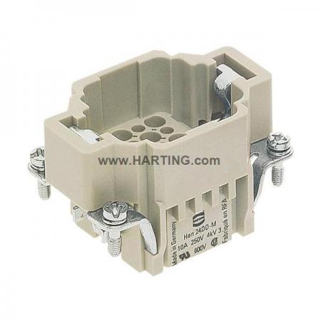 디바이스마트,커넥터/PCB > 산업/의료/방수 커넥터 > Han® 산업용 커넥터 > 인서트,하팅(HARTING),09160243001,제품시리즈: Han DD® / 터미네이션방법: 크림프 / 젠더: Male / 핀수: 24 / 정격 전류: 10A / 정격 전압: 250V / 규격: 6B
