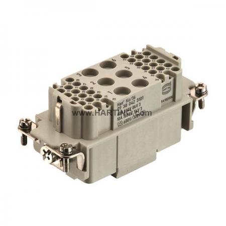 디바이스마트,커넥터/PCB > 산업/의료/방수 커넥터 > Han® 산업용 커넥터 > 인서트,하팅(HARTING),09380423101,제품시리즈: Han-Com® / 터미네이션방법: 크림프 / 젠더: Female / 핀수: 6 / 정격 전류: 40A / 정격 전압: 690V / 규격: 16B
