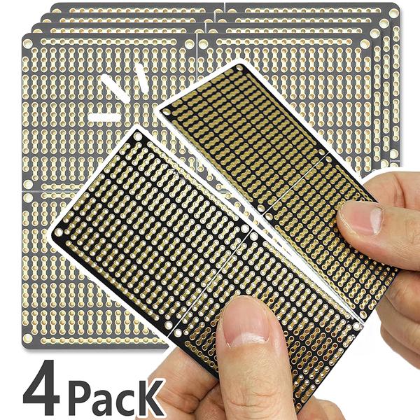 PCB보드 스냅보드 편리한 사이즈변형 만능기판- 97x90mm 블랙(4세트)
