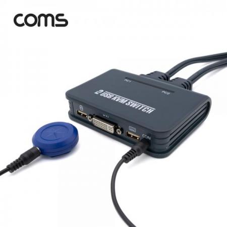 디바이스마트,컴퓨터/모바일/가전 > 네트워크/케이블/컨버터/IOT > KVM스위치/분배기/선택기 > KVM스위치,Coms,2포트 USB DVI KVM 스위치(2:1) DVI 케이블 연결형 [BT625],2포트 USB DVI KVM 스위치(2:1) DVI 케이블 연결형
