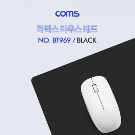 디바이스마트,컴퓨터/모바일/가전 > 키보드/마우스 > 마우스패드 > 손목보호패드,Coms,마우스 패드(라텍스) - Black [BT969],마우스 패드(라텍스) - Black