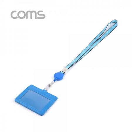 디바이스마트,컴퓨터/모바일/가전 > 가구/사무용품/공구 > 데스크용품 > 데스크정리함,Coms,카드지갑 목걸이 (가로형) / Blue [IF123],카드지갑 목걸이 (가로형) / Blue