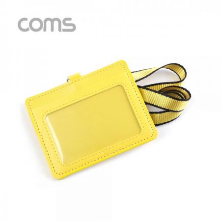 디바이스마트,컴퓨터/모바일/가전 > 가구/사무용품/공구 > 데스크용품 > 데스크정리함,Coms,카드지갑 목걸이 (가로형) / Yellow [IF122],카드지갑 목걸이 (가로형) / Yellow