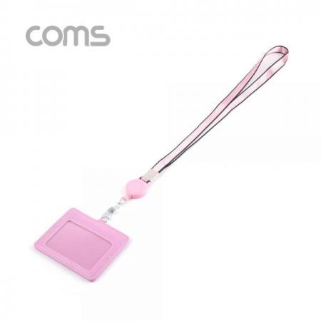 디바이스마트,컴퓨터/모바일/가전 > 가구/사무용품/공구 > 데스크용품 > 데스크정리함,Coms,카드지갑 목걸이 (가로형) / Pink [IF121],카드지갑 목걸이 (가로형) / Pink