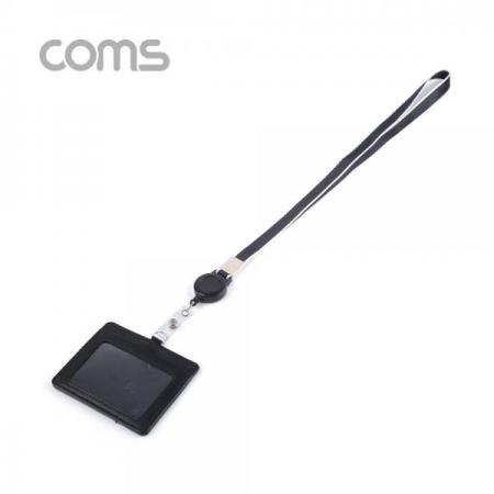 디바이스마트,컴퓨터/모바일/가전 > 가구/사무용품/공구 > 데스크용품 > 데스크정리함,Coms,카드지갑 목걸이 (가로형) / Black [IF119],카드지갑 목걸이 (가로형) / Black