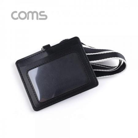 디바이스마트,컴퓨터/모바일/가전 > 가구/사무용품/공구 > 데스크용품 > 데스크정리함,Coms,카드지갑 목걸이 (가로형) / Black [IF119],카드지갑 목걸이 (가로형) / Black