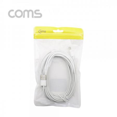 디바이스마트,케이블/전선 > USB 케이블 > 데이터케이블(MM) > USB 3.1 C타입 케이블,Coms,USB 3.1 케이블 (Type C) 5M, 슬림/White [IF091],USB 3.1 케이블 (Type C) 5M/ 슬림/White