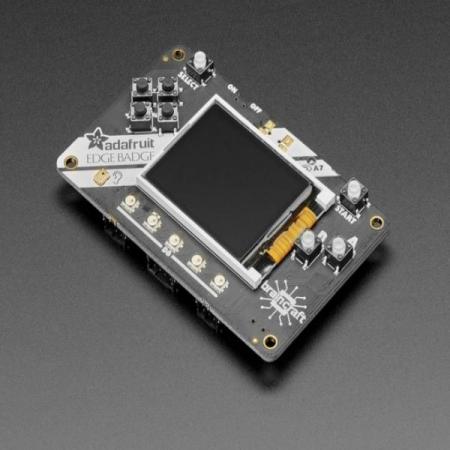 디바이스마트,MCU보드/전자키트 > 인공지능/임베디드/산업용 > 인공지능/머신러닝 > 인공지능 개발보드/모듈/키트,Adafruit,Adafruit EdgeBadge - TensorFlow Lite for Microcontrollers [ada-4400],초소형 버전의 TensorFlow Lite 보드 / 마이크로컨트롤러에서 머신러닝 수행 지원  / ATSAMD51 MCU 탑재 / PDM 마이크를 통한 음성 인식 가능 /  2MB의 SPI 플래시 / 3축 가속도계 (모션센서) 포함 /