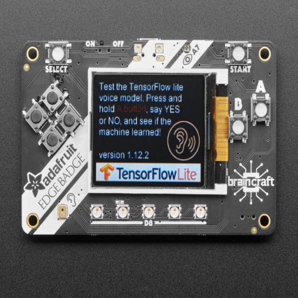Adafruit EdgeBadge - TensorFlow Lite for Microcontrollers [ada-4400]