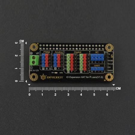 디바이스마트,오픈소스/코딩교육 > 라즈베리파이 > 라즈베리파이 확장보드/HAT,DFROBOT,라즈베리파이 제로/제로W IO 확장 HAT [DFR0604],라즈베리파이 2/3/4/B/B+ 지원 / MCU : STM32F030 / 확장 HAT 접압 : 5V, PWM 외부 전압 : 6~12V / 65 * 30mm / 2.56 * 1.18inch