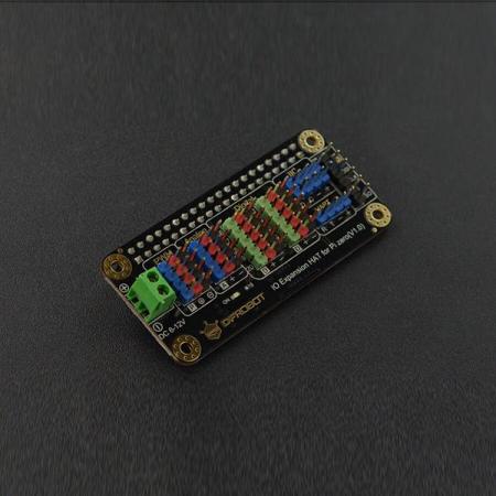 디바이스마트,오픈소스/코딩교육 > 라즈베리파이 > 라즈베리파이 확장보드/HAT,DFROBOT,라즈베리파이 제로/제로W IO 확장 HAT [DFR0604],라즈베리파이 2/3/4/B/B+ 지원 / MCU : STM32F030 / 확장 HAT 접압 : 5V, PWM 외부 전압 : 6~12V / 65 * 30mm / 2.56 * 1.18inch