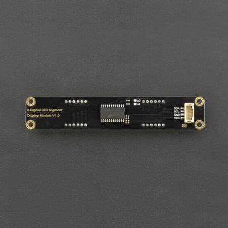 디바이스마트,MCU보드/전자키트 > 디스플레이 > 세그먼트,DFROBOT,Gravity: 8-디지털 LED 세그먼트 디스플레이 모듈 빨강 [DFR0646-R],디스플레이 모드 : 8 세그먼트 × 8 자리 / 16 단계 밝기 조정 지원 / IIC 커뮤니케이션 / DC 5V / 