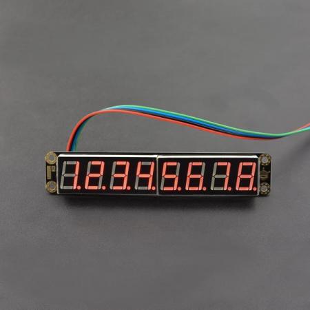 디바이스마트,MCU보드/전자키트 > 디스플레이 > 세그먼트,DFROBOT,Gravity: 8-디지털 LED 세그먼트 디스플레이 모듈 빨강 [DFR0646-R],디스플레이 모드 : 8 세그먼트 × 8 자리 / 16 단계 밝기 조정 지원 / IIC 커뮤니케이션 / DC 5V / 