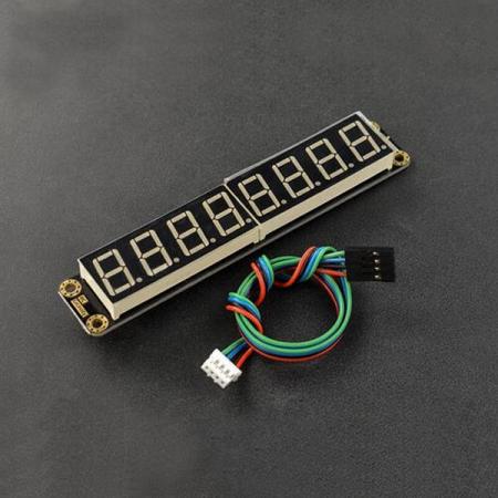 디바이스마트,MCU보드/전자키트 > 디스플레이 > 세그먼트,DFROBOT,Gravity: 8-디지털 LED 세그먼트 디스플레이 모듈 빨강 [DFR0646-R],디스플레이 모드 : 8 세그먼트 × 8 자리 / 16 단계 밝기 조정 지원 / IIC 커뮤니케이션 / DC 5V / 