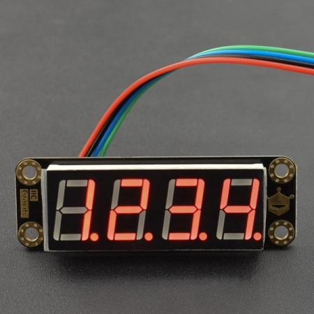 디바이스마트,MCU보드/전자키트 > 디스플레이 > 세그먼트,DFROBOT,Gravity: 4-디지털 LED 세그먼트 디스플레이 모듈 빨강 [DFR0645-R],디스플레이 모드 : 8 세그먼트 × 4 자리 / 8 단계 밝기 조정 지원 / IIC 커뮤니케이션 / DC 5V / 