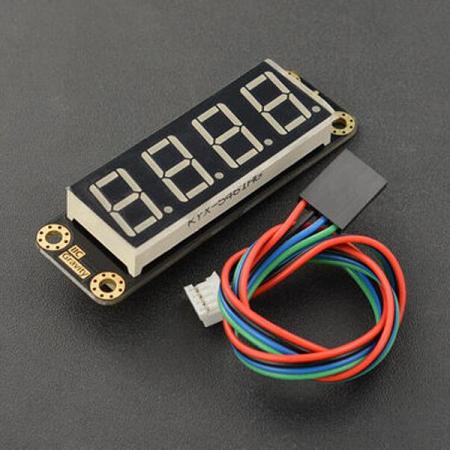 디바이스마트,MCU보드/전자키트 > 디스플레이 > 세그먼트,DFROBOT,Gravity: 4-디지털 LED 세그먼트 디스플레이 모듈 초록 [DFR0645-G],디스플레이 모드 : 8 세그먼트 × 4 자리 / 8 단계 밝기 조정 지원 / IIC 커뮤니케이션 / DC 5V / 