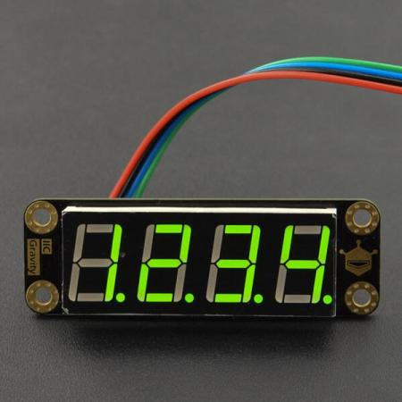 디바이스마트,MCU보드/전자키트 > 디스플레이 > 세그먼트,DFROBOT,Gravity: 4-디지털 LED 세그먼트 디스플레이 모듈 초록 [DFR0645-G],디스플레이 모드 : 8 세그먼트 × 4 자리 / 8 단계 밝기 조정 지원 / IIC 커뮤니케이션 / DC 5V / 