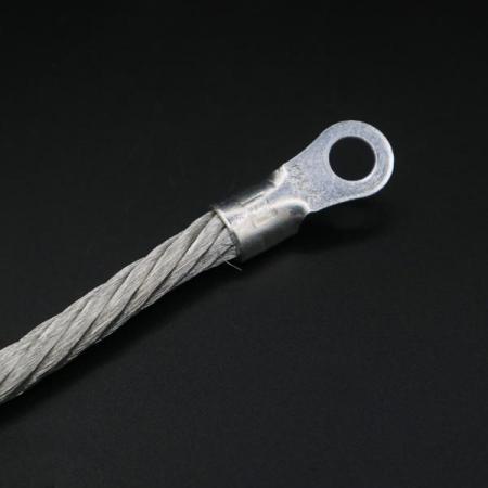 디바이스마트,케이블/전선 > 전기자재/배선자재 > 접지선 > 석연 접지선,,석연 접지선 22SQ×150L×M8,접지용 석연선 가공품 / 전선 규격 : 22SQ / 길이 : 150mm / 홀 규격 : M8