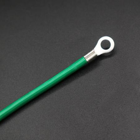 디바이스마트,케이블/전선 > 전기자재/배선자재 > 접지선 > 석연 접지선,,KIV 접지선 4SQ×100L×M5,접지용 KIV 전선 가공품 / 전선 규격 : 4SQ / 길이 : 100mm / 홀 규격 : M5