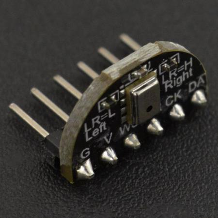 디바이스마트,MCU보드/전자키트 > 센서모듈 > 소리/음성센서,DFROBOT,I2S 마이크 모듈 [SEN0327],15.2 × 9.1mm / 0.60 × 0.36inch / 3.3V ± 0.2V (DC) / 1mA / 감도 : -26