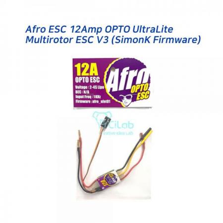 디바이스마트,기계/제어/로봇/모터 > 모터류 > 수중/방수 모터,씨랩,Afro ESC 12Amp OPTO UltraLite Multirotor ESC V3,Current Draw - 12A Continuous / Voltage Range - 2-4s Lipoly / BEC - N/A OPTO / Input Freq - 1KHz / Firmware - afro_nfet.hex / Discharge wire / plugs - 20AWG / Male 2mm / Motor wire / plugs - 20AWG , Female 2mm / Weight - 10g(Included, Plug, Heat shrink) /
