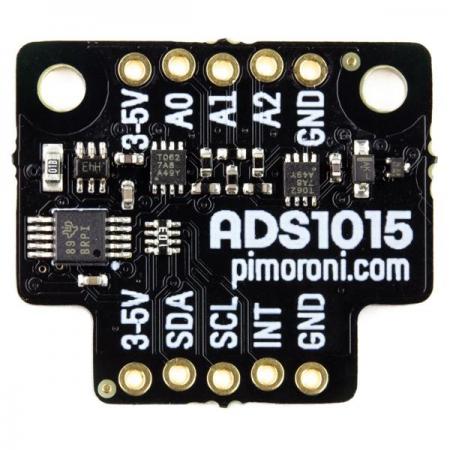 디바이스마트,MCU보드/전자키트 > 센서모듈 > 전압/전류센서,Pimoroni,ADS1015 +/-24V ADC breakout [PIM422],아날로그-디지털 컨버터 브레이크 아웃 / 3개의 채널을 가지고 있으며 -24V에서 +24V의 전압을 12비트 분해능으로 최대 3.3Khz까지 샘플링 가능 / Raspberry Pi 및 Arduino와 호환 / DC 전압을 빠르고 정확하게 측정