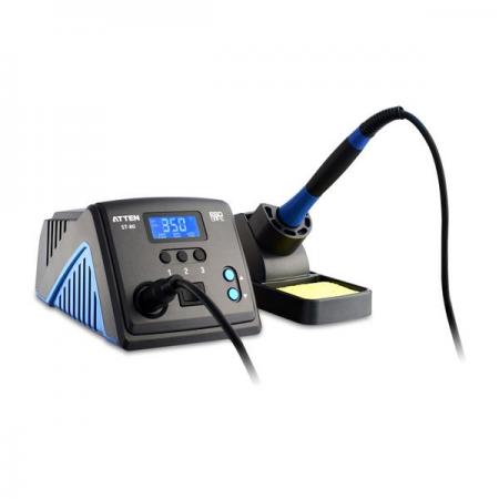 디바이스마트,수공구/전자공구/전동공구 > 전자공구 > 인두기/인두스탠드 > 데스크탑인두기,ATTEN,디지털 납땜 인두기 ST-80,가독성이 좋고 편리한 설정의 LCD 블루 디스플레이 / 자주 사용하는 온도 설정 버튼 / 스마트 오토 슬립 / 빠른 가열의 고품질의 은합금 4Core 히터