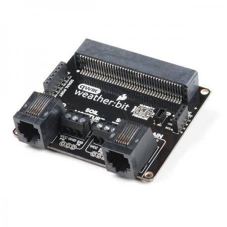 디바이스마트,오픈소스/코딩교육 > Micro:Bit > 마이크로비트 확장/변환보드,SparkFun,SparkFun 날씨 : 비트-마이크로 비트 캐리어 보드 (Qwiic) [DEV-15837],마이크로비트와 결합하여 기상관측 가능 / 기압, 상대 습도 및 온도 측정 가능 / 토양 수분 및 토양 온도를위한 커넥터 (PTH 및 스크류 터미널) / 풍속, 방향 및 강우 게이지 용 커넥터 (RJ11) 탑재로 관측 확대가능
