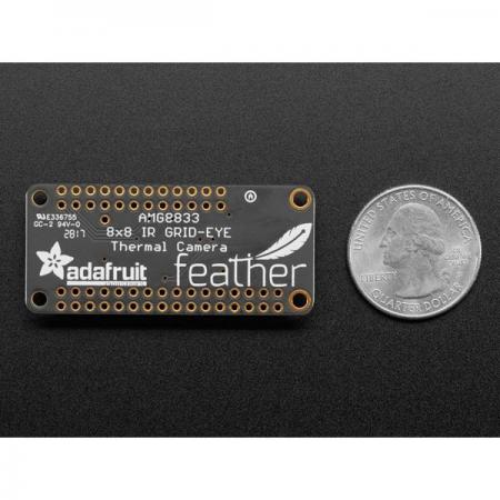 디바이스마트,MCU보드/전자키트 > 카메라/비디오 > 얼굴인식/열화상센서,Adafruit,Adafruit AMG8833 IR Thermal Camera FeatherWing [ada-3622],8x8 적외선 열상 센서 / +-2.5°C (4.5°F)의 정확도로 0°C ~ 80°C (32°F~176°F) 범위의 온도를 측정 /  최대 7 미터 거리에서 사람 감지 / I2C지원