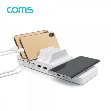 디바이스마트,컴퓨터/모바일/가전 > 스마트폰/스마트기기 > 충전기/보조배터리 > 멀티충전기,Coms,멀티고속충전기 / 5Port+무선충전모듈 / 최대 110W / PD 3.0 Type-C / QC 3.0 [LS346],멀티고속충전기 / 5Port+무선충전모듈 / 최대 110W / PD 3.0 Type-C / QC 3.0