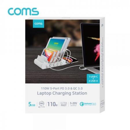 디바이스마트,컴퓨터/모바일/가전 > 스마트폰/스마트기기 > 충전기/보조배터리 > 멀티충전기,Coms,멀티고속충전기 / 5Port+무선충전모듈 / 최대 110W / PD 3.0 Type-C / QC 3.0 [LS346],멀티고속충전기 / 5Port+무선충전모듈 / 최대 110W / PD 3.0 Type-C / QC 3.0