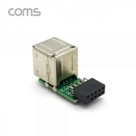 디바이스마트,MCU보드/전자키트 > 개발용 장비 > USB/RS232/RS485 컨버터,Coms,USB 포트 2.0 (9P -> USB 2P) 기판용 상하 젠더형 [BT986],USB 포트 2.0 (9P -> USB 2P) 기판용 상하 젠더형
