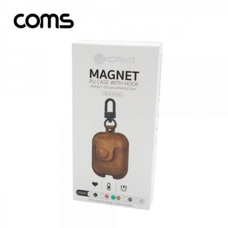 디바이스마트,컴퓨터/모바일/가전 > 음향ㆍ영상ㆍ카메라 > 헤드폰/이어폰 > 악세사리/포터블플레이어,Coms,에어팟 가죽 케이스 / 마그넷 / 자석 / Brown [IF132],에어팟 가죽 케이스 / 마그넷 / 자석 / Brown