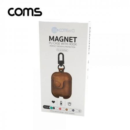 디바이스마트,컴퓨터/모바일/가전 > 음향ㆍ영상ㆍ카메라 > 헤드폰/이어폰 > 악세사리/포터블플레이어,Coms,에어팟 가죽 케이스 / 마그넷 / 자석 / Black [IF130],에어팟 가죽 케이스 / 마그넷 / 자석 / Black