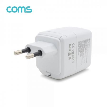 디바이스마트,컴퓨터/모바일/가전 > 스마트폰/스마트기기 > 충전기/보조배터리 > 멀티충전기,Coms,해외 여행용 4포트 멀티 충전기/어댑터 (USB 3.1 Type C/USB-A/PD/QC/45W) [LS347],해외 여행용 4포트 멀티 충전기/어댑터 (USB 3.1 Type C/USB-A/PD/QC/45W)