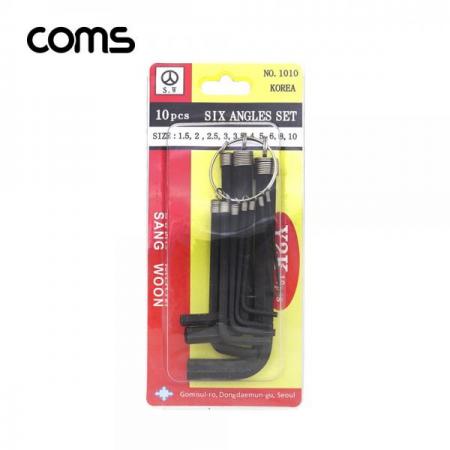 디바이스마트,컴퓨터/모바일/가전 > 가구/사무용품/공구 > 공구/공구자재 > 작업공구,Coms,육각렌치 링고리 10pcs [LV2512],육각렌치 링고리 10pcs