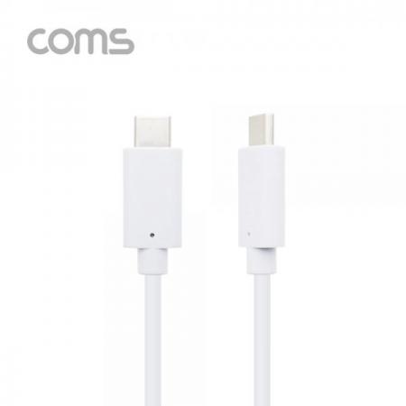 디바이스마트,케이블/전선 > USB 케이블 > OTG(FM) > USB C타입 OTG,Coms,USB 3.1(Type C) 케이블 / 고속충전(3A) / 1M / White [BT977],USB 3.1(Type C) 케이블 / 고속충전(3A) / 1M / White