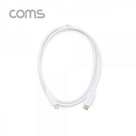 디바이스마트,케이블/전선 > USB 케이블 > OTG(FM) > USB C타입 OTG,Coms,USB 3.1(Type C) 케이블 / 고속충전(3A) / 1M / White [BT977],USB 3.1(Type C) 케이블 / 고속충전(3A) / 1M / White
