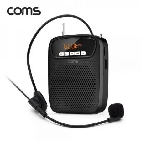 디바이스마트,컴퓨터/모바일/가전 > 음향ㆍ영상ㆍ카메라 > 블루투스 사운드 > 블루투스 휴대용스피커,Coms,휴대용 블루투스 스피커&유선 마이크 앰프 Black [WW413],휴대용 블루투스 스피커&유선 마이크 앰프 Black