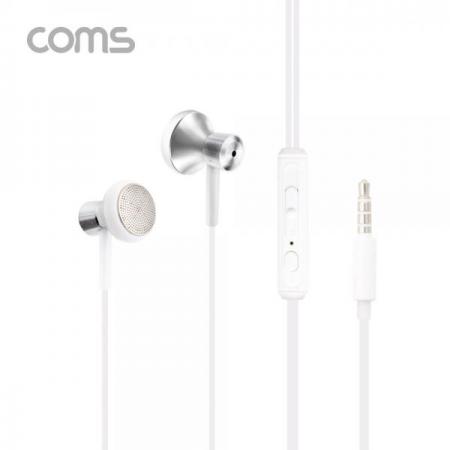 디바이스마트,컴퓨터/모바일/가전 > 음향ㆍ영상ㆍ카메라 > 헤드폰/이어폰 > 이어폰,Coms,이어폰 (3.5mm / 마이크 / 볼륨 컨트롤), 1.2m, White [IF172],이어폰 (3.5mm / 마이크 / 볼륨 컨트롤)/ 1.2m/ White
