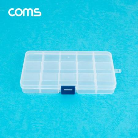 디바이스마트,공구함/작업대/엔클로저 > 공구함/부품함 > 다용도정리함(케이스),Coms,다용도 PVC 수납함 / 15분배 / 170 x 95 x 25 (mm) [IF286],다용도 PVC 수납함 / 15분배 / 170 x 95 x 25 (mm)