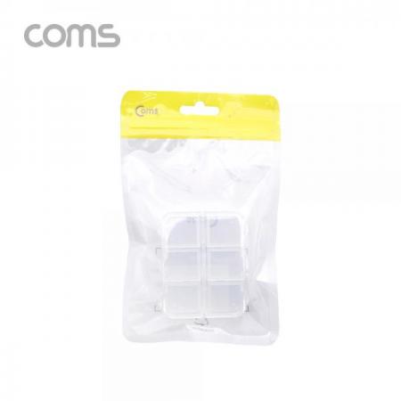 디바이스마트,공구함/작업대/엔클로저 > 공구함/부품함 > 다용도정리함(케이스),Coms,다용도 PVC 수납함 / 6분배 / 65 x 50 x 15 (mm) [IF291],다용도 PVC 수납함 / 6분배 / 65 x 50 x 15 (mm)