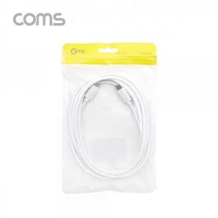 디바이스마트,케이블/전선 > USB 케이블 > OTG(FM) > USB C타입 OTG,Coms,USB 3.1(Type C) 케이블(MM) 1.8M / 고속충전 / USB 2.0 속도 / White [IF137],USB 3.1(Type C) 케이블(MM) 1.8M / 고속충전 / USB 2.0 속도 / White