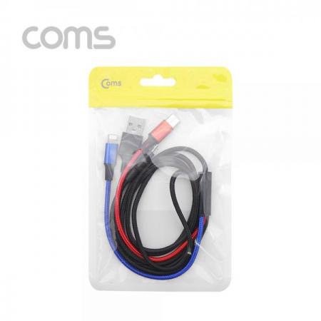디바이스마트,케이블/전선 > USB 케이블 > OTG(FM) > USB C타입 OTG,Coms,스마트폰 멀티 케이블(3 in 1) / USB 3.1 (Type C) / Android 5P(Micro 5핀) / iOS 8P [IF249],스마트폰 멀티 케이블(3 in 1) / USB 3.1 (Type C) / Android 5P(Micro 5핀) / iOS 8P