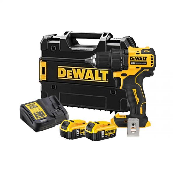 디바이스마트,수공구/전자공구/전동공구 > 전동/엔진공구 > 충전공구 > 충전드릴/햄머드릴,디월트,컴팩트 드릴 드라이버 DCD708P2 배터리2개 (20V/5A),디월트 / 브러쉬리스 / 컴팩트 사이즈에 강력한 파워, 18V (20V MAX) / 5.0Ah BL 스탠다드 드릴 드라이버, 배터리 2개, 충전기 1개, 밸트클립, 매뉴얼