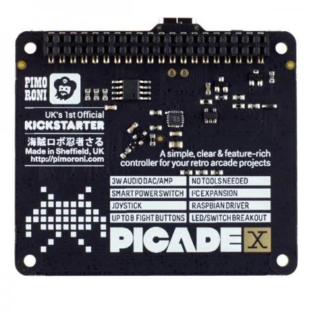 디바이스마트,오픈소스/코딩교육 > 라즈베리파이 > 라즈베리파이 확장보드/HAT,Pimoroni,Picade X HAT USB-C [PIM462],게임 컨트롤러 / 조이스틱과 버튼 입력, 3W I2S DAC/앰프, 소프트 파워스위치, USB-C 전원을 지원하는 Picade X HAT 보드 / 라즈베리파이 호환