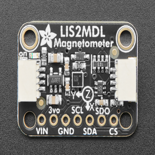 디바이스마트,MCU보드/전자키트 > 센서모듈 > 가속도/자이로/지자기센서 > 지자기센서,Adafruit,Adafruit Triple-axis Magnetometer - LIS2MDL - STEMMA QT / Qwiic [ada-4488],LIS2MDL기반 3축 자력계 / I2C / 범위 설정없이 +-50가우스 (+-5000 uTesla!) 범위 감지 /  3.3V (Feather / Raspberry Pi) 또는 5V (Arduino) 사용 가능