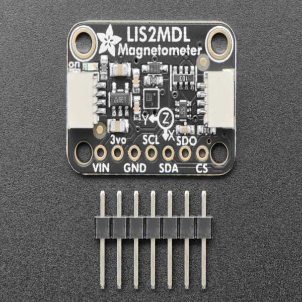 디바이스마트,MCU보드/전자키트 > 센서모듈 > 가속도/자이로/지자기센서 > 지자기센서,Adafruit,Adafruit Triple-axis Magnetometer - LIS2MDL - STEMMA QT / Qwiic [ada-4488],LIS2MDL기반 3축 자력계 / I2C / 범위 설정없이 +-50가우스 (+-5000 uTesla!) 범위 감지 /  3.3V (Feather / Raspberry Pi) 또는 5V (Arduino) 사용 가능