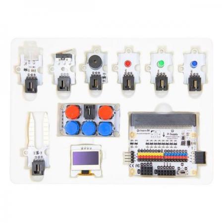 디바이스마트,오픈소스/코딩교육 > Micro:Bit > 마이크로비트 교육용키트,Seeedstudio,Pi Supply micro:bit Tinker Kit (마이크로비트 미포함) [114060062],모든 종류의 모듈을 쉽게 연결하여 코딩 및 물리적 컴퓨팅에 대해 배울 수 있음 / BBC micro:bit를 통해 제어되도록 설계된 10가지 모듈 제공